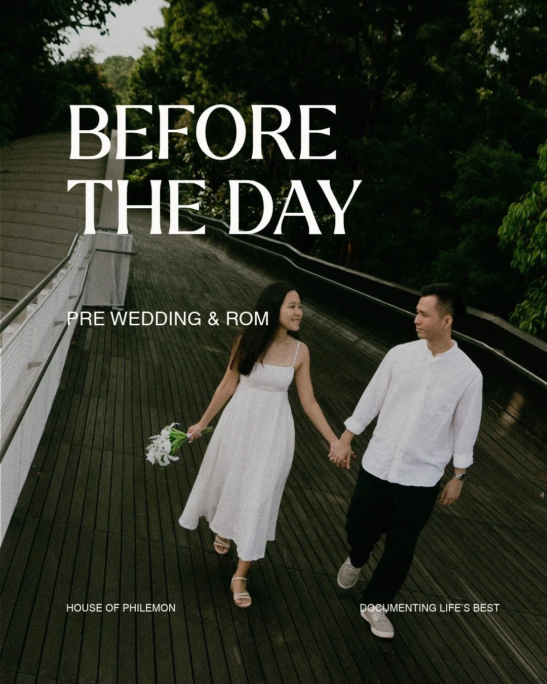before the day.

some couples come to us with a whole pinterest board. others tell us they're awkward in front of the camera and have absolutely no idea what to do.

both are fine, really.

we'll help you find a location, give you direction when you 