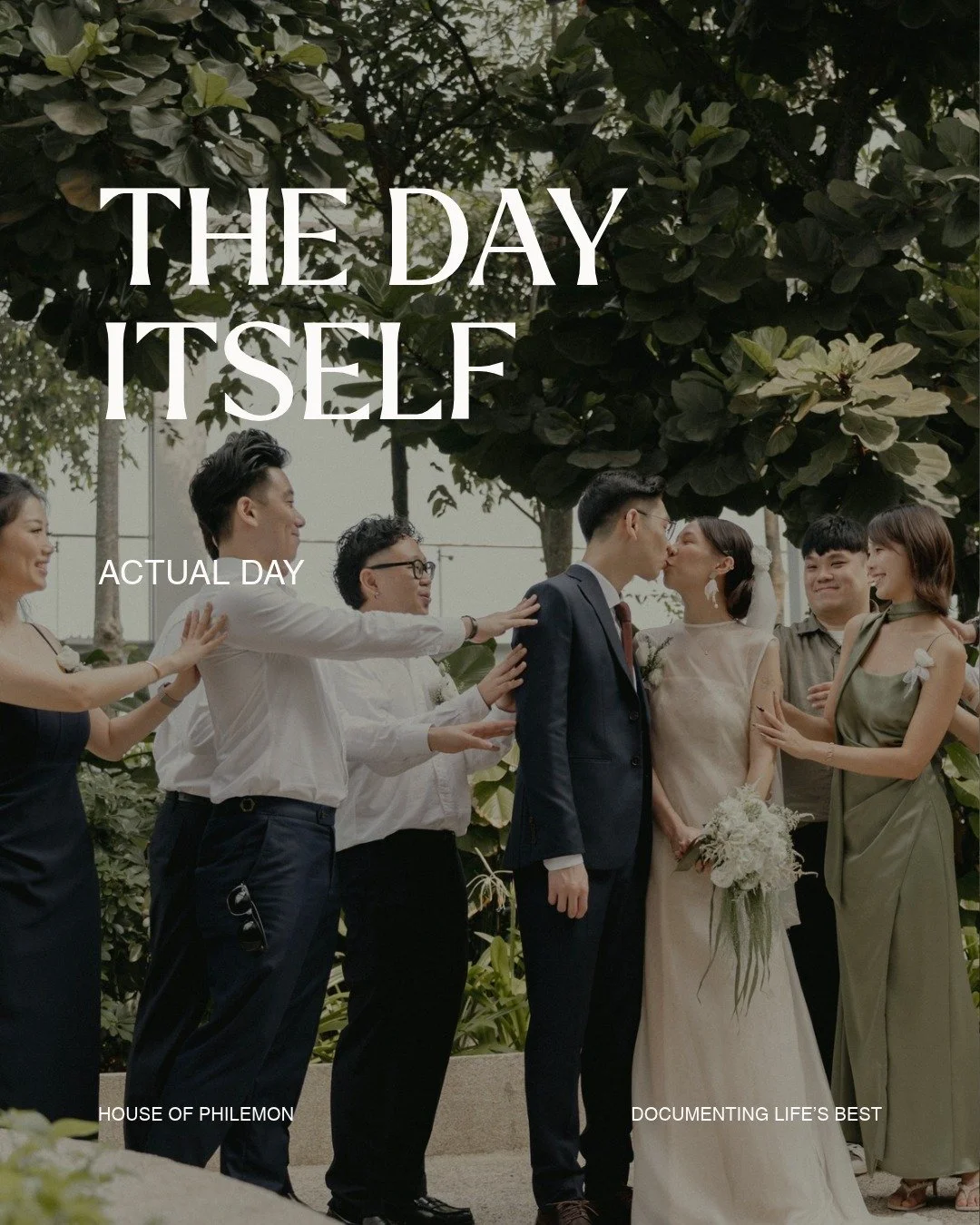 the day itself.

there's usually a lot going on before the wedding even begins.

someone's looking for a missing item. the family is getting ready. the bridesmaids are laughing at something in the corner.

and before you know it, everyone's gathered 