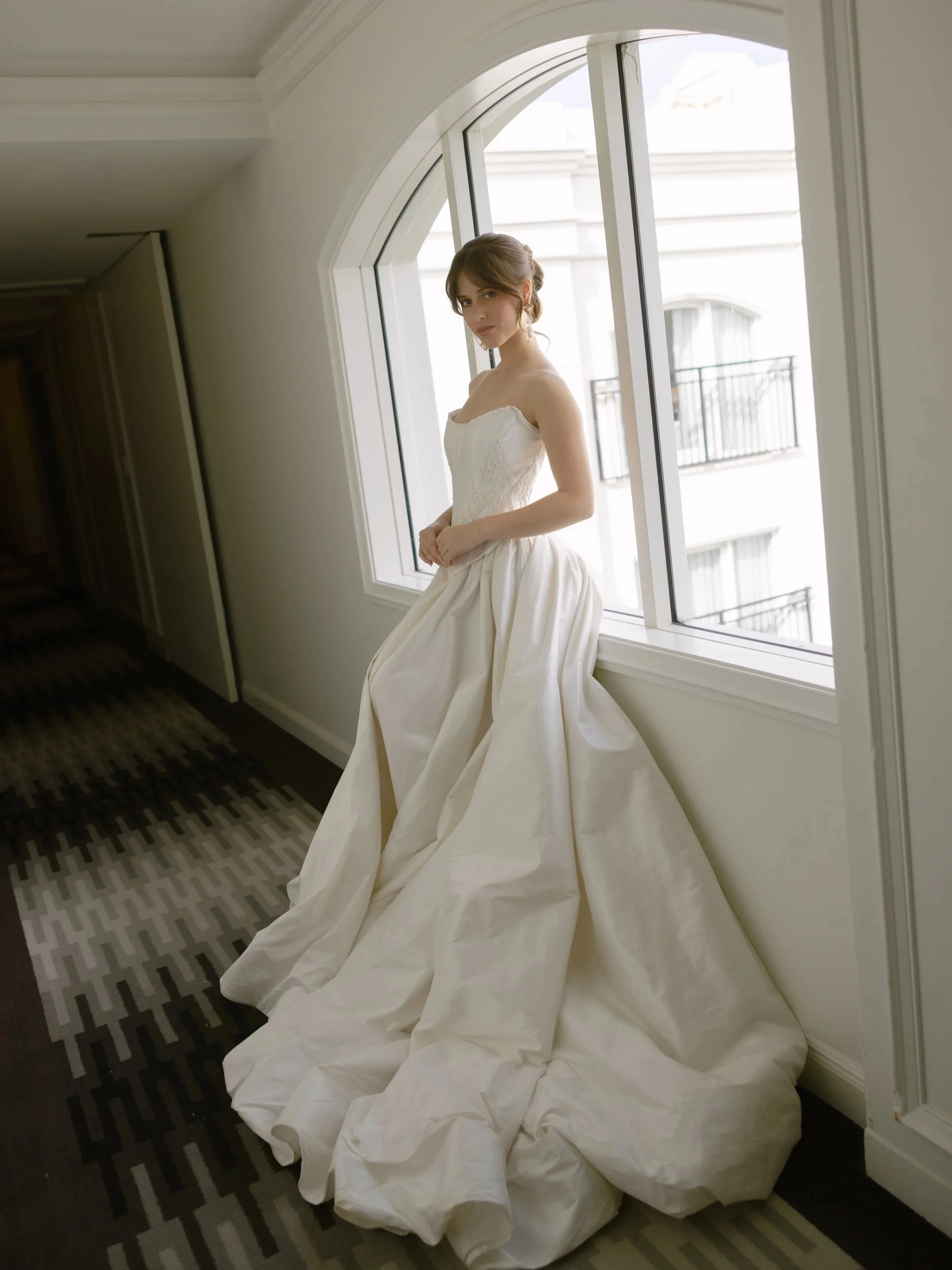 Classic bridal french twist hairstyle in the double bay Intercontinental