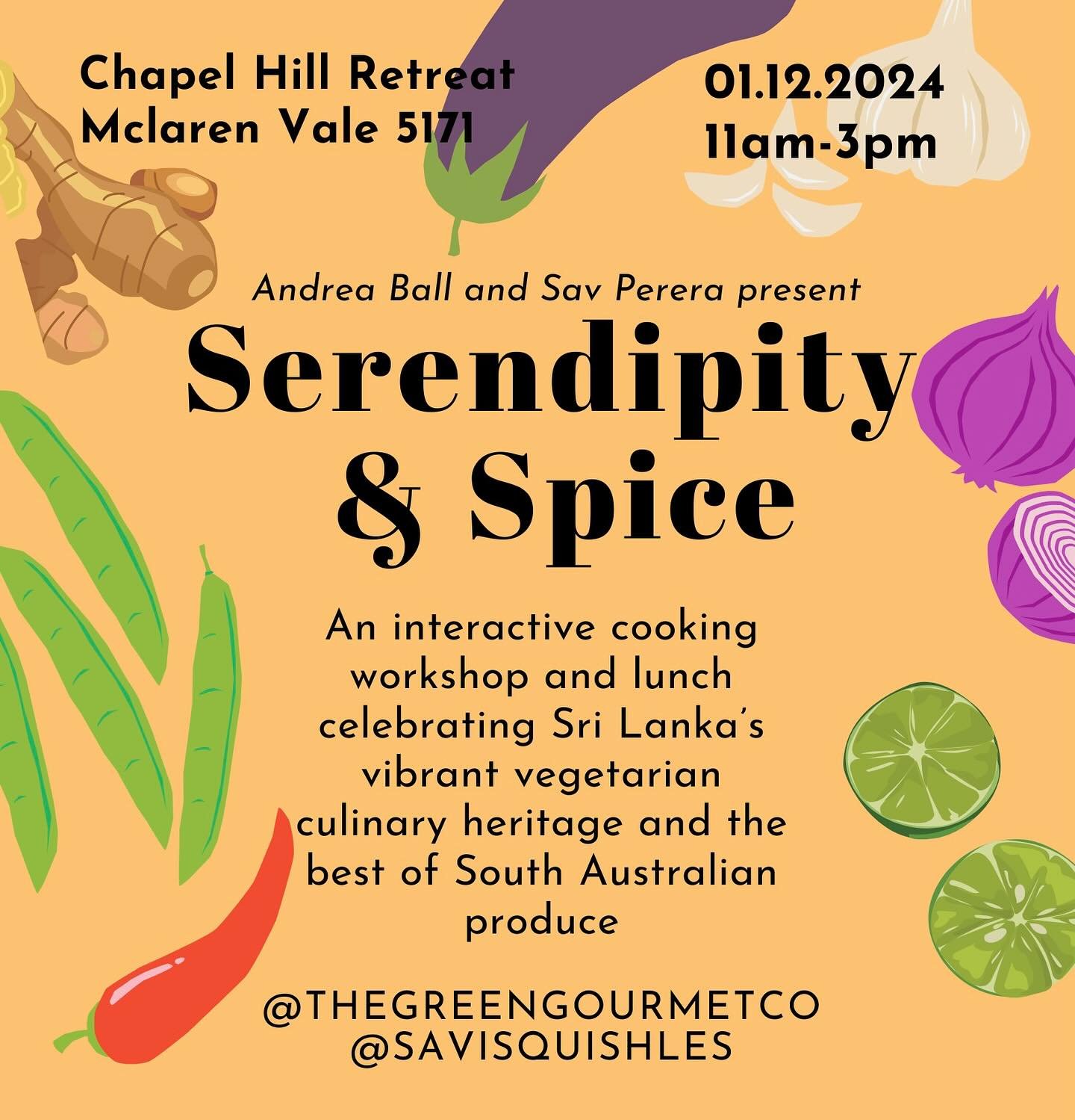 When Savindri Perera, 2024 MasterChef Australia Finalist, and Andrea Ball aka The Green Gourmet, discovered they both share a love of food history, health through nutrition, and celebrating South Australian produce, hosting an interactive cooking wor