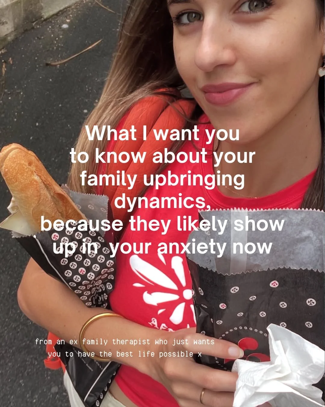 subtle (or not) ways your family impacted how anxious you are, how much self trust you have + how your relationships feel/function. 

I think we usually think 
&ldquo;welllll if I didn&rsquo;t have horrible things happen/my parents had a lot of good 