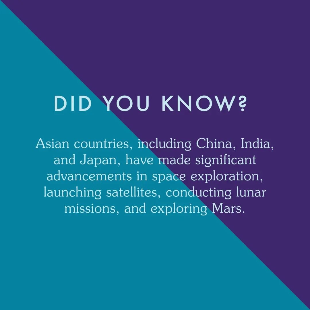 Did you know?🤔 Asian countries such as China, India, and Japan have set historic records with satellite launches, lunar missions, and even Mars research! 🚀🌟
.
.
.
#china #lunarmissions #indiaspace #adventure #asianspace #spacemilestone #exploringt