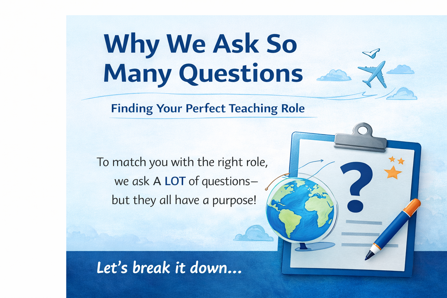 Questions We Ask Our Candidates