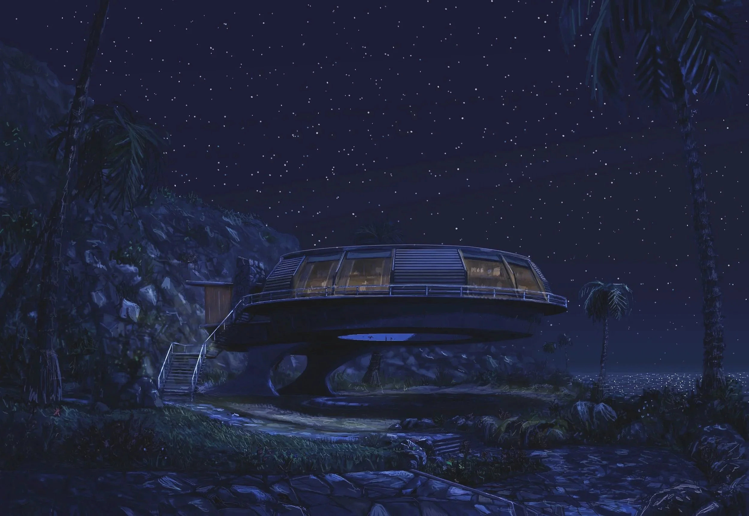 The Round House at night