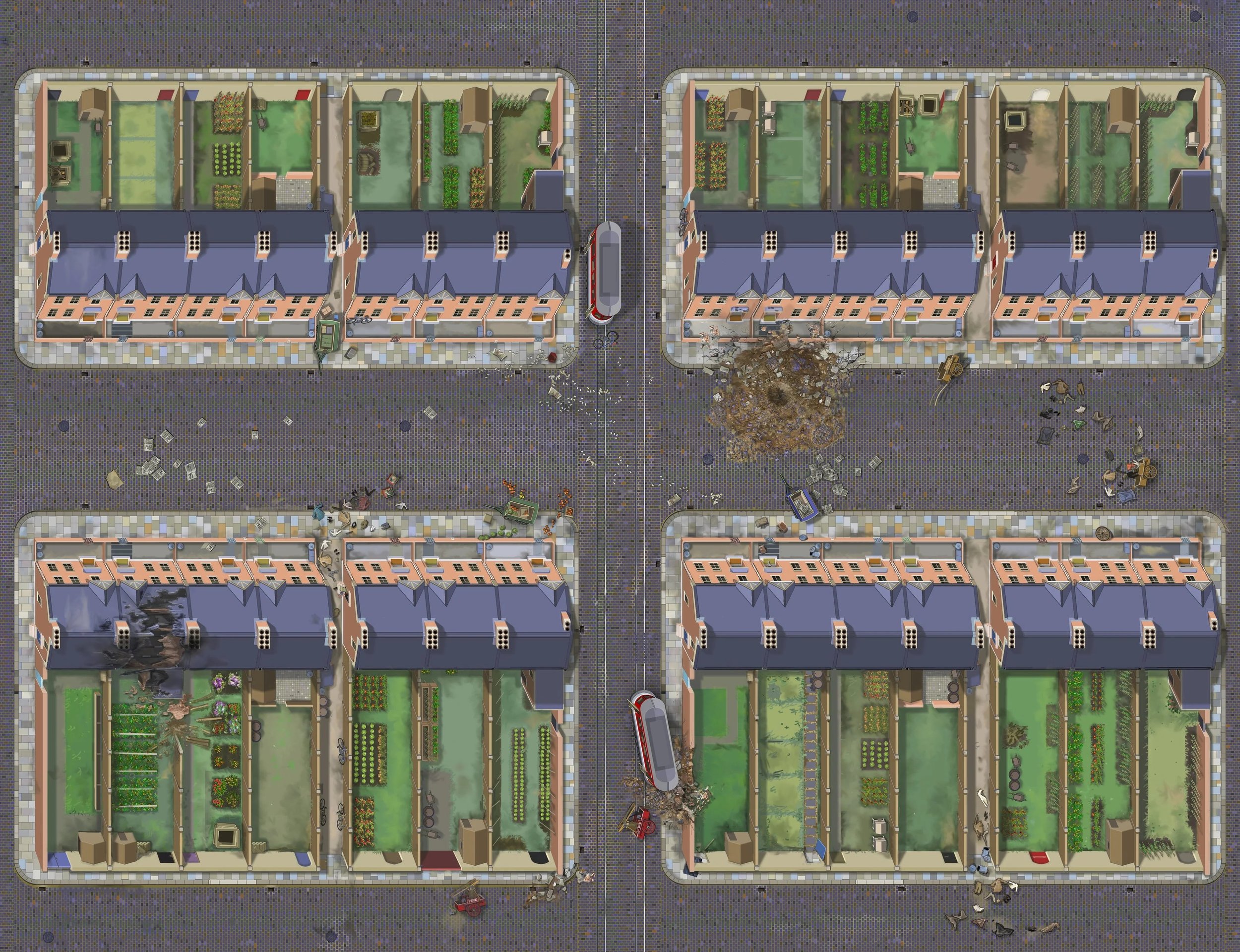 WAR OF THE WORLDS - One of several locations created for the table-top war game.