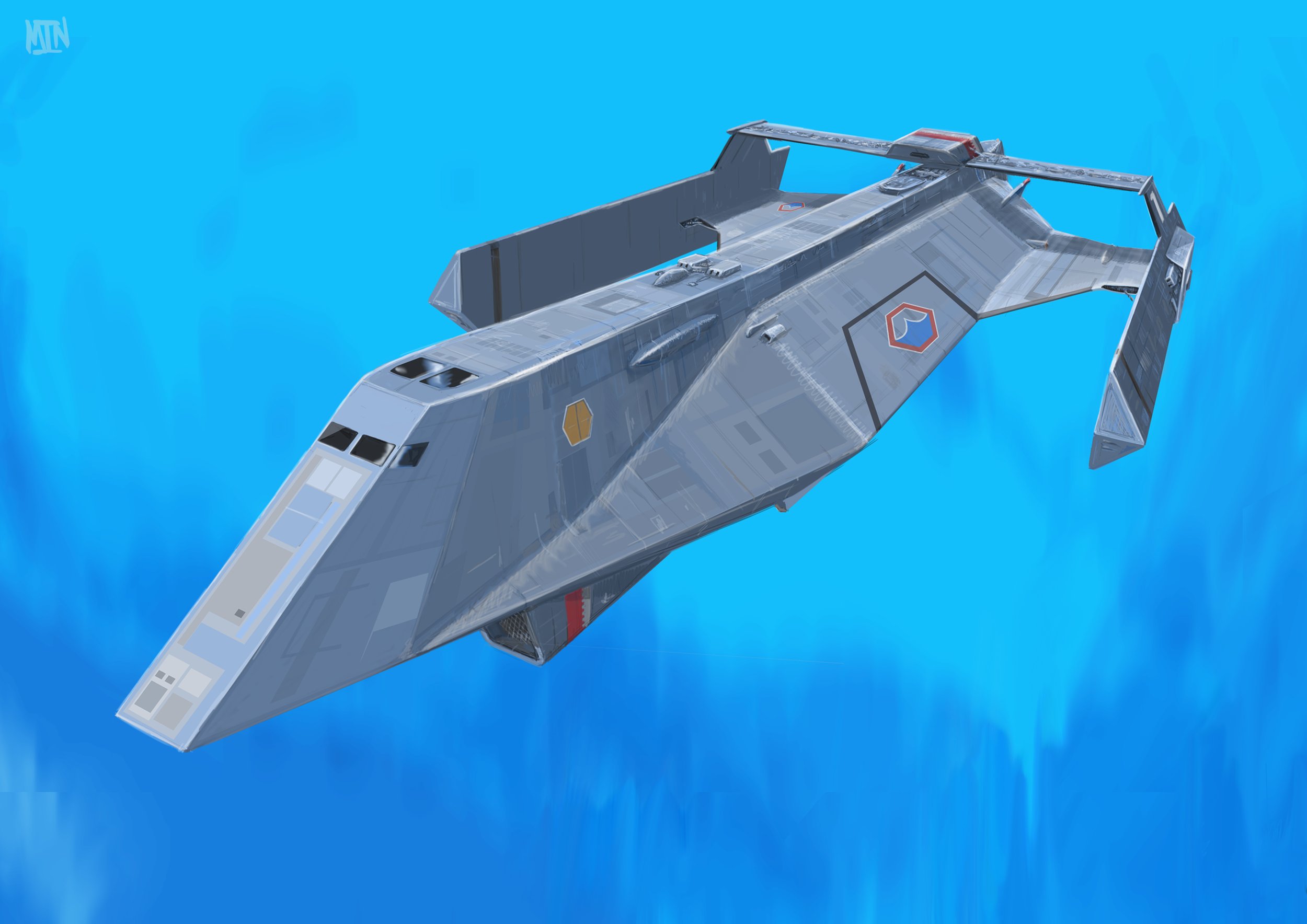 USS Hyperion - from 'Deepquest'. This was originally built as a 6ft model.