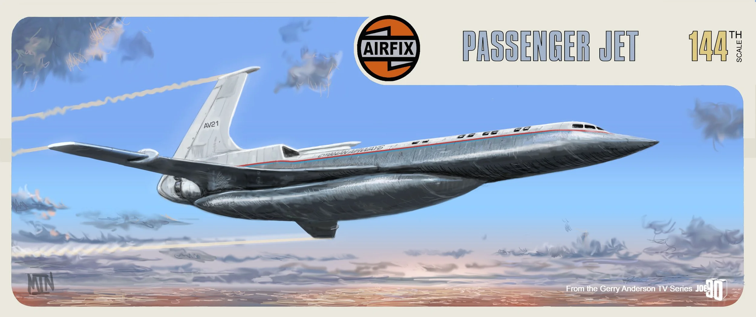 PASSENGER JET - Joe 90 34cm x 14cm x 5cm (approx) £29