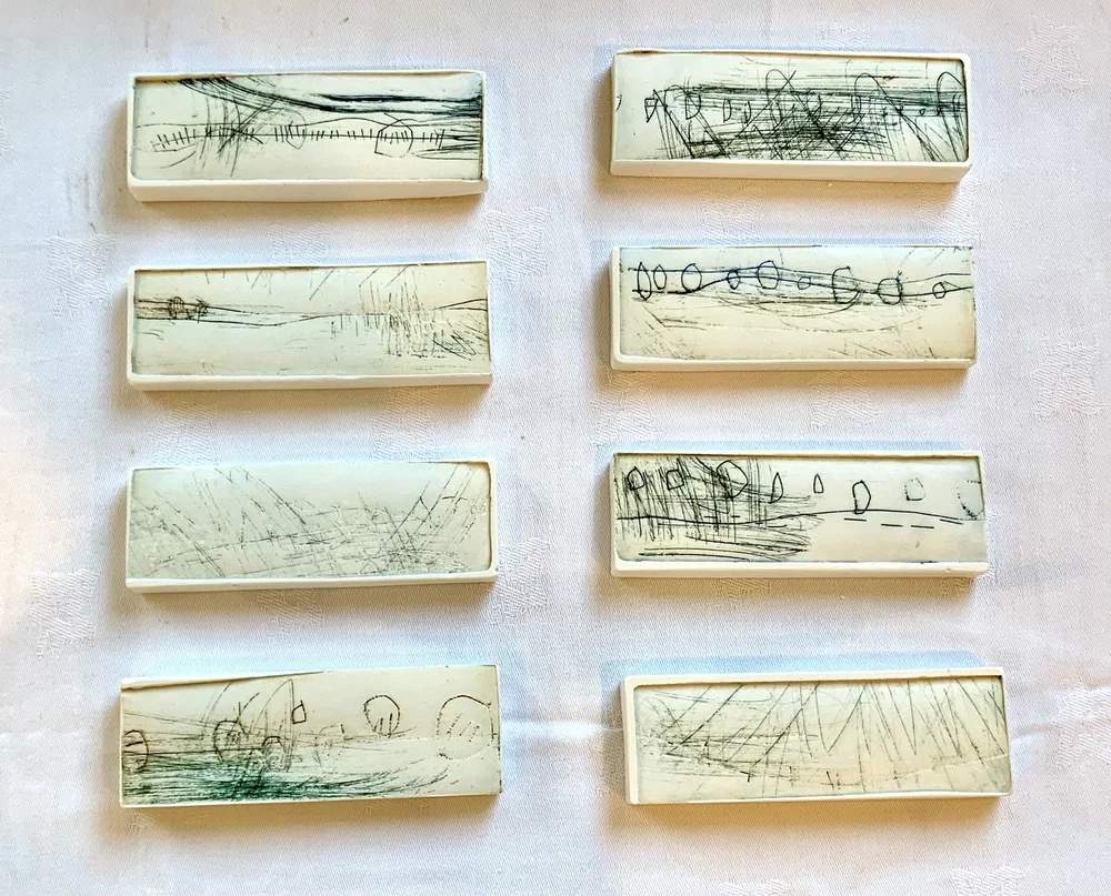 Landscape drypoint 3D prints