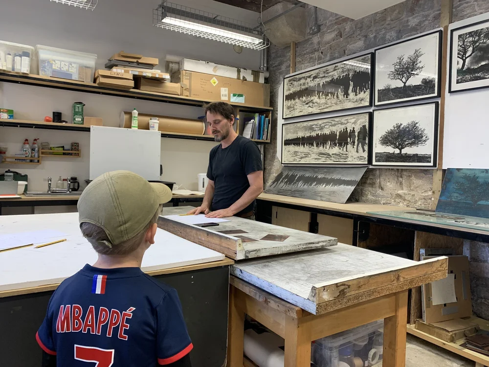 Grandson at Barton Hargreaves studio