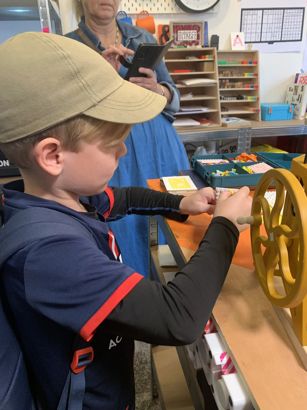 Grandson at Matt Holmes' studio