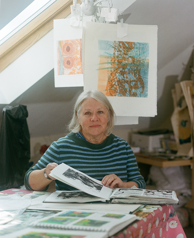 Viv in her studio