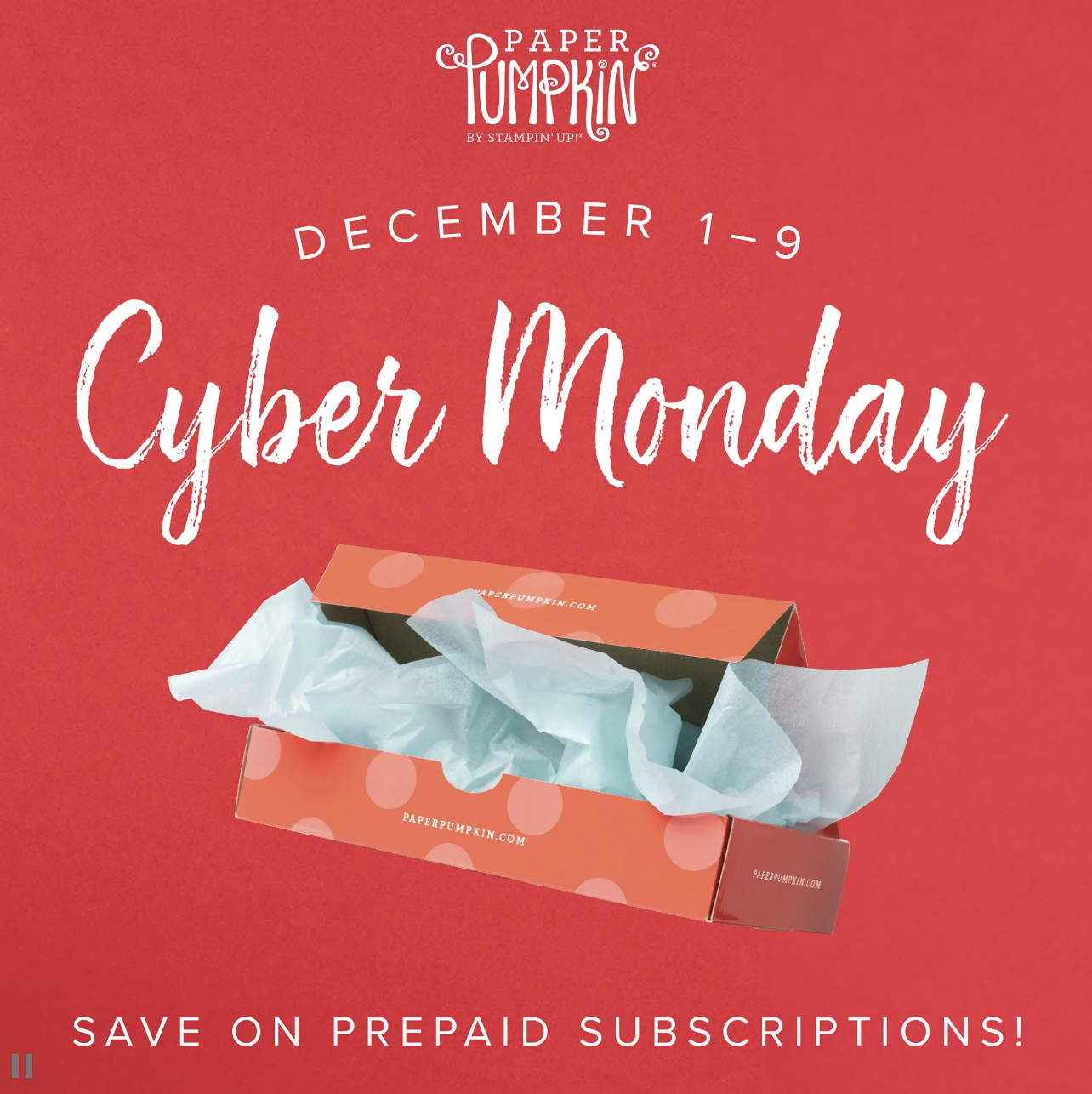 Paper Pumpkin Cyber Monday Sale