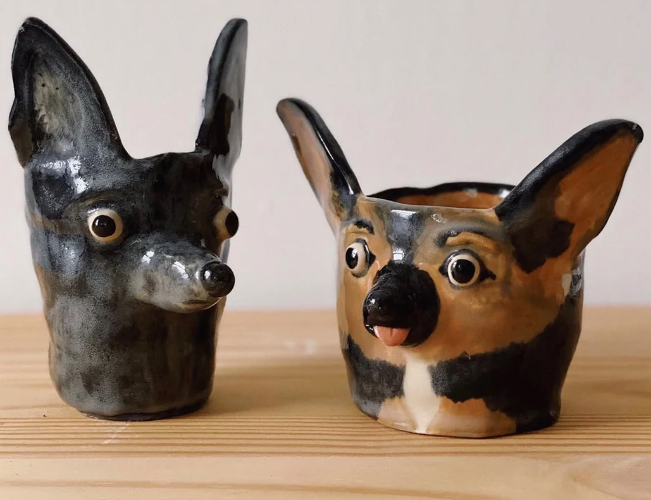 Handbuilt Pet Portrait Cups