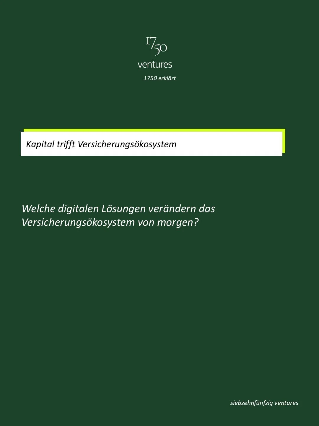 Welche digitalen L&ouml;sungen ver&auml;ndern das Versicherungs&ouml;kosystem von morgen?

Welche digitalen L&ouml;sungen ver&auml;ndern das Versicherungs&ouml;kosystem von morgen?

1750 Ventures ist der Corporate-Venture-Capital-Arm der VGH Versiche