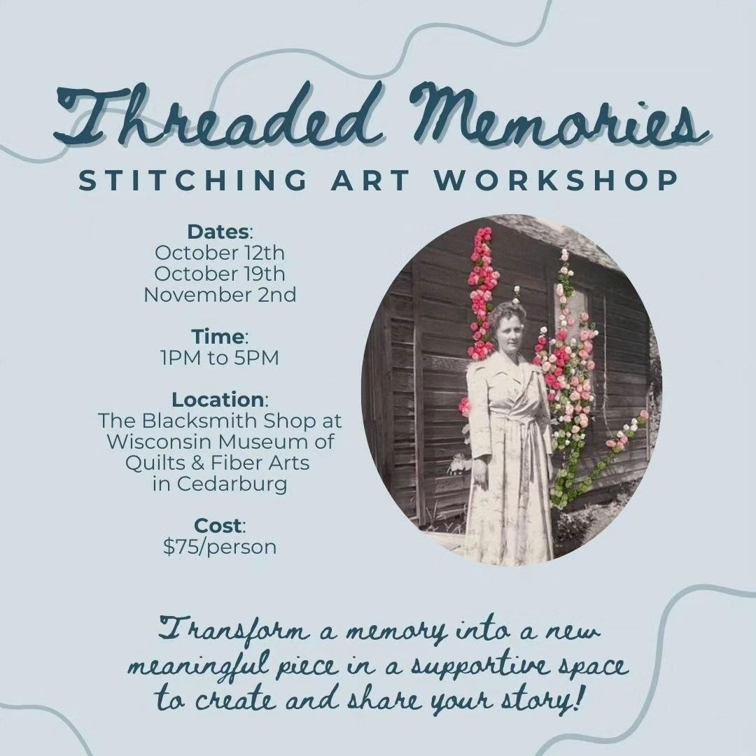 🧵 Stitching Art Workshop at the restored Blacksmith Shop in Cedarburg, WI

Photographs capture our moments and let us hold onto them as memories!

Join us at Blue Pines Counseling for a unique workshop hosted by Autumn, art therapist, where
you&r