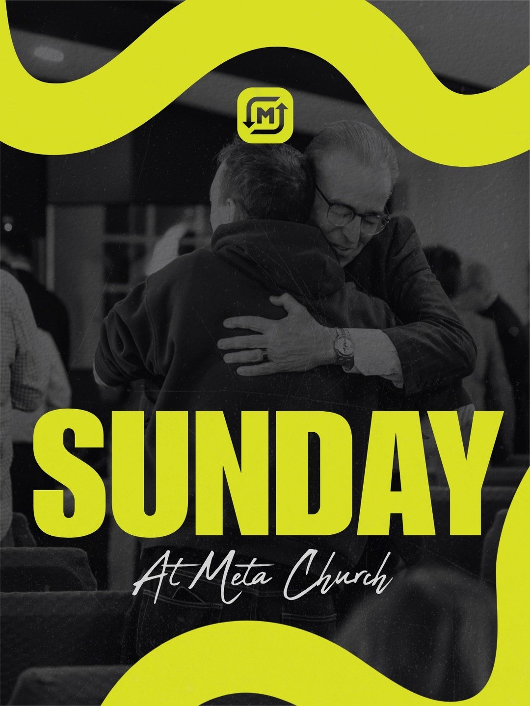 Tomorrow is the best day of the week 🙌🏻
Join us at Meta Church at 9AM &amp; 11AM
Come as you are, bring a friend, and let&rsquo;s worship together!