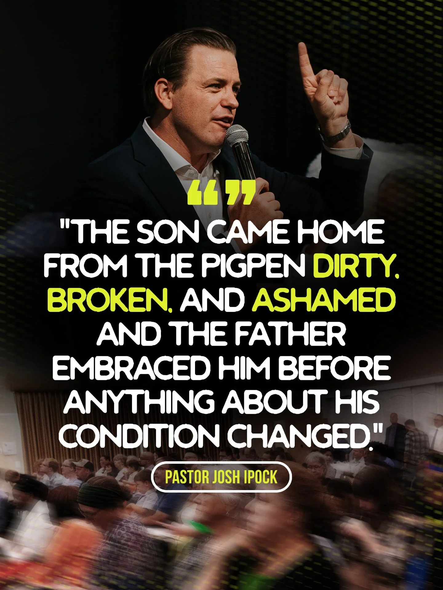 The son came home dirty, broken, and ashamed, but the Father embraced him before anything about his condition changed. 💛

That&rsquo;s the love of our Father. You don&rsquo;t have to clean yourself up before you come home. His arms are already open.