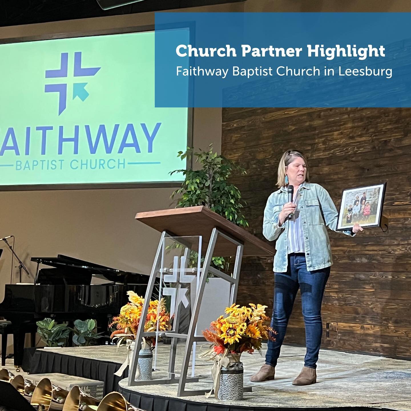 🎉Church Partner Highlight: Faithway Baptist Church in Leesburg @faithwaybaptist 

Taking a moment to recognize and thank Faithway Baptist Church for inviting our staff to share our mission with your church family last weekend! 

Not only is Faithway
