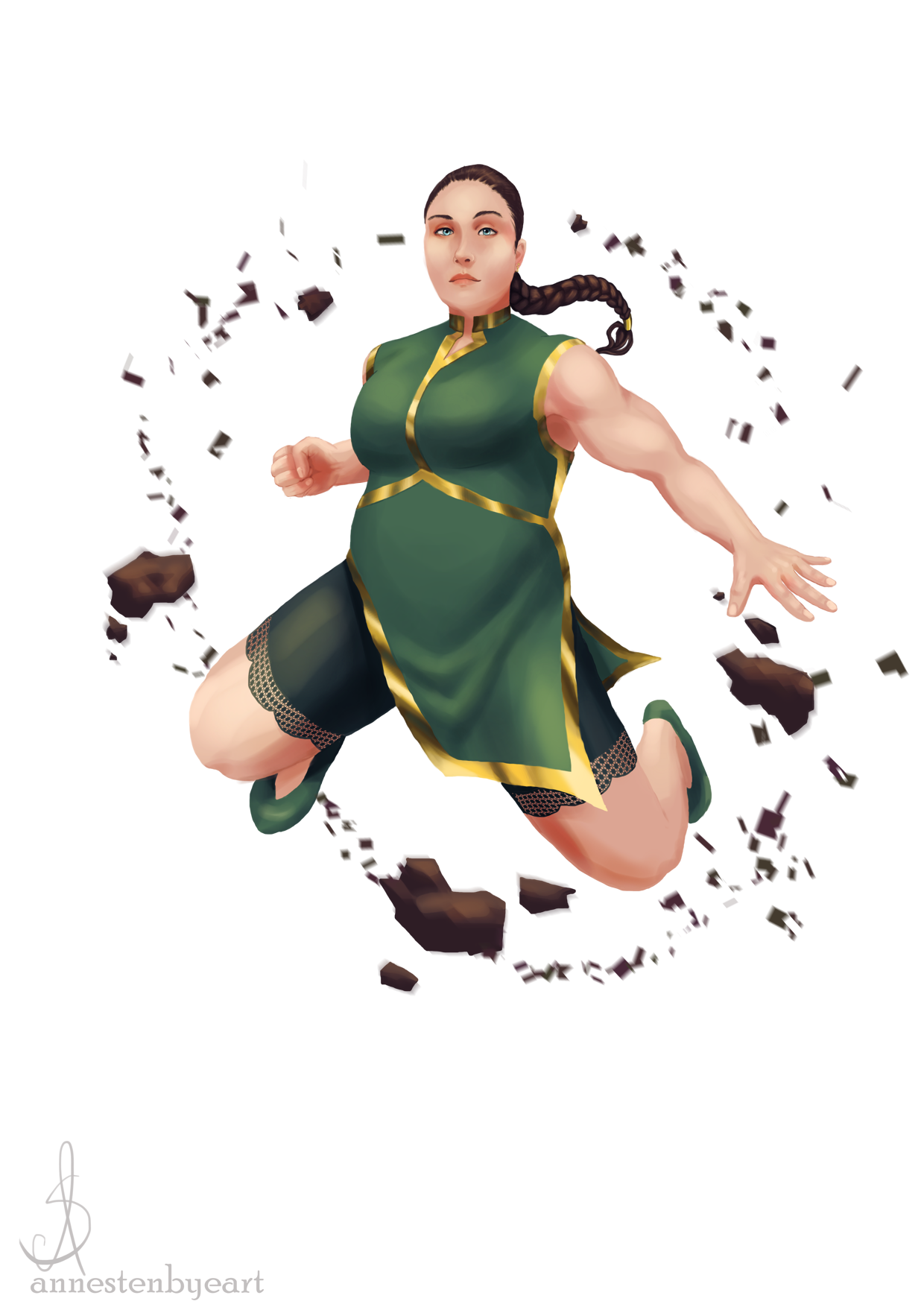 Elemental character art inspired by a friend. Earth. - Digital artwork made in Krita.