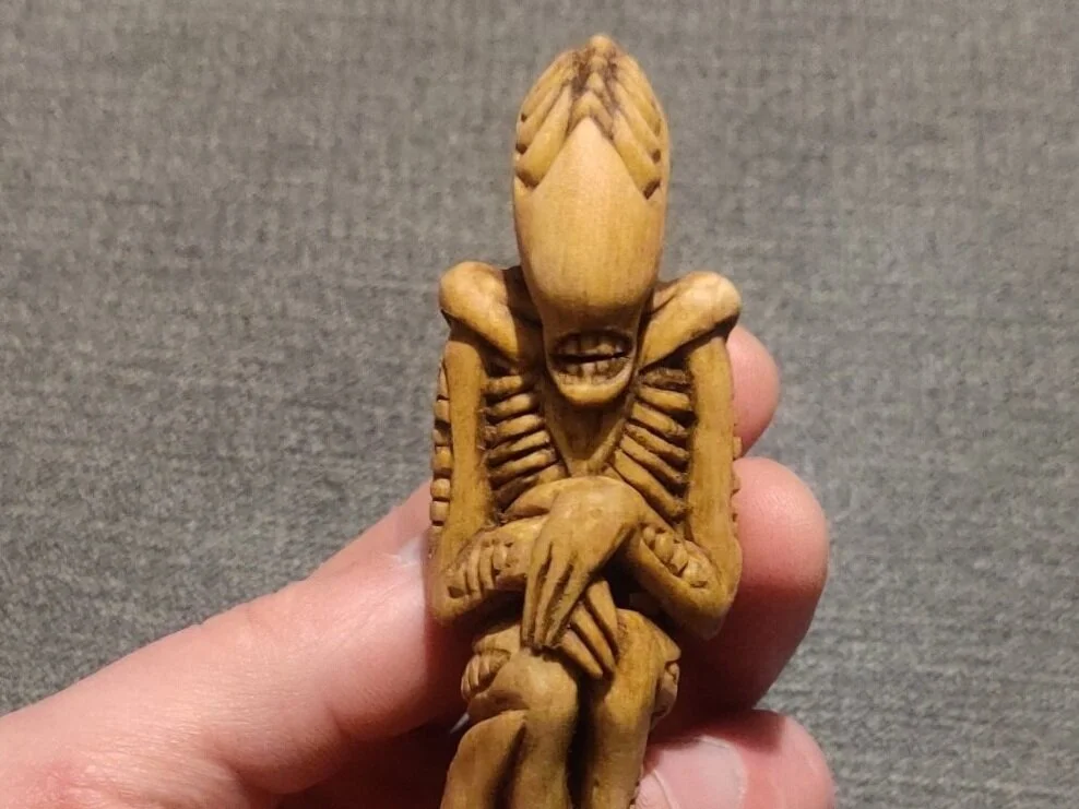 Spoonomorph - xnenomorph spoon in basswood 
