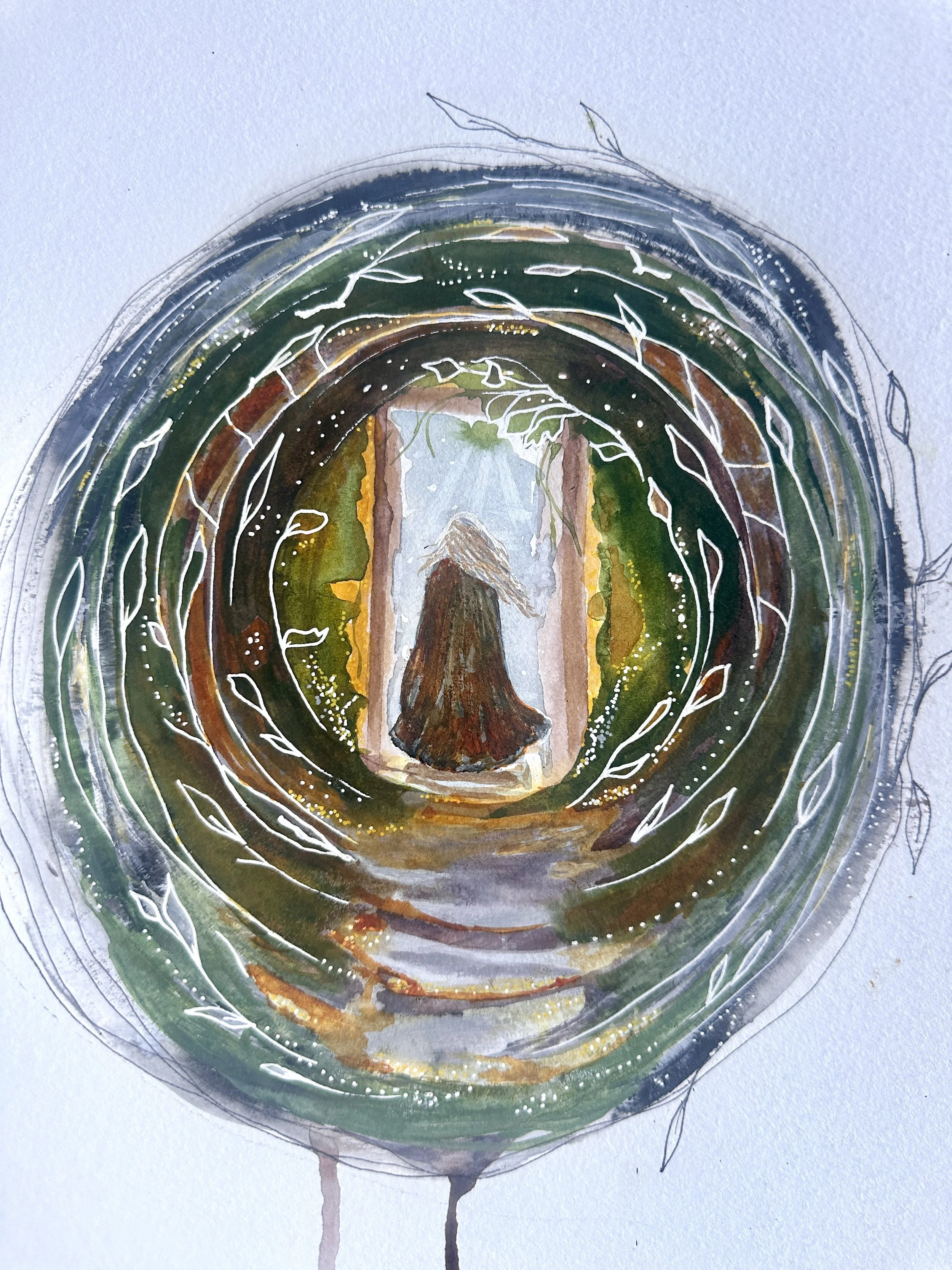 Sacred Marks: Intuitive Watercolor & Acrylic Ink Exploration Workshop, Saturday 3/14: 1:00-5:30pm with guest artist Krista Brock  