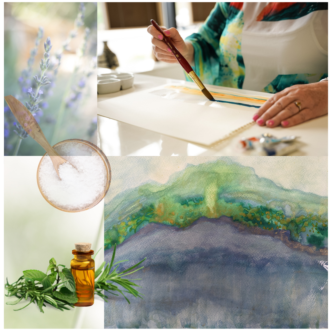 Art and relaxation, art spa, creativity spa, sensory art, aromatherapy
