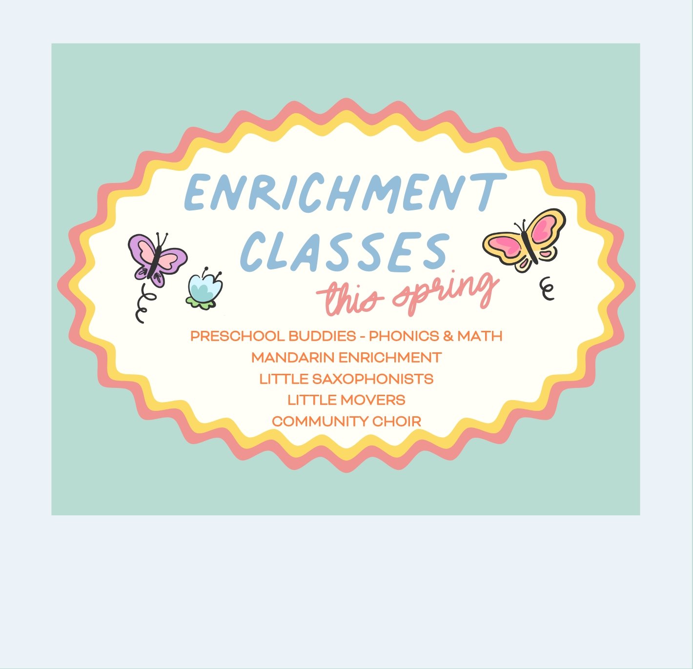  enrichment classes now open for enrollment! 