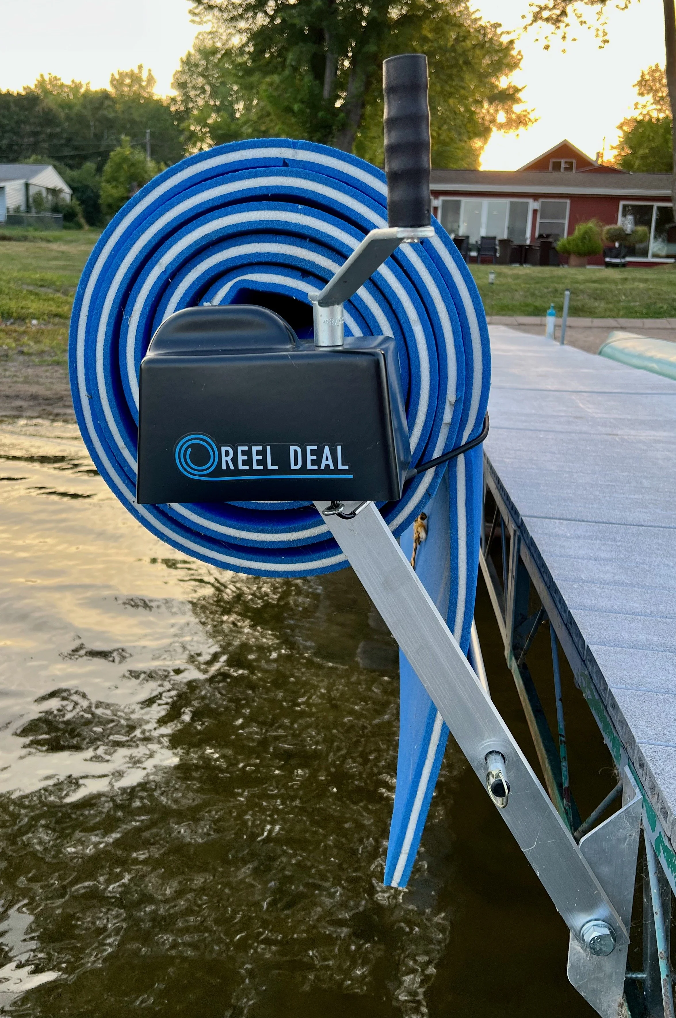 reel deal water mat storage on pontoon
