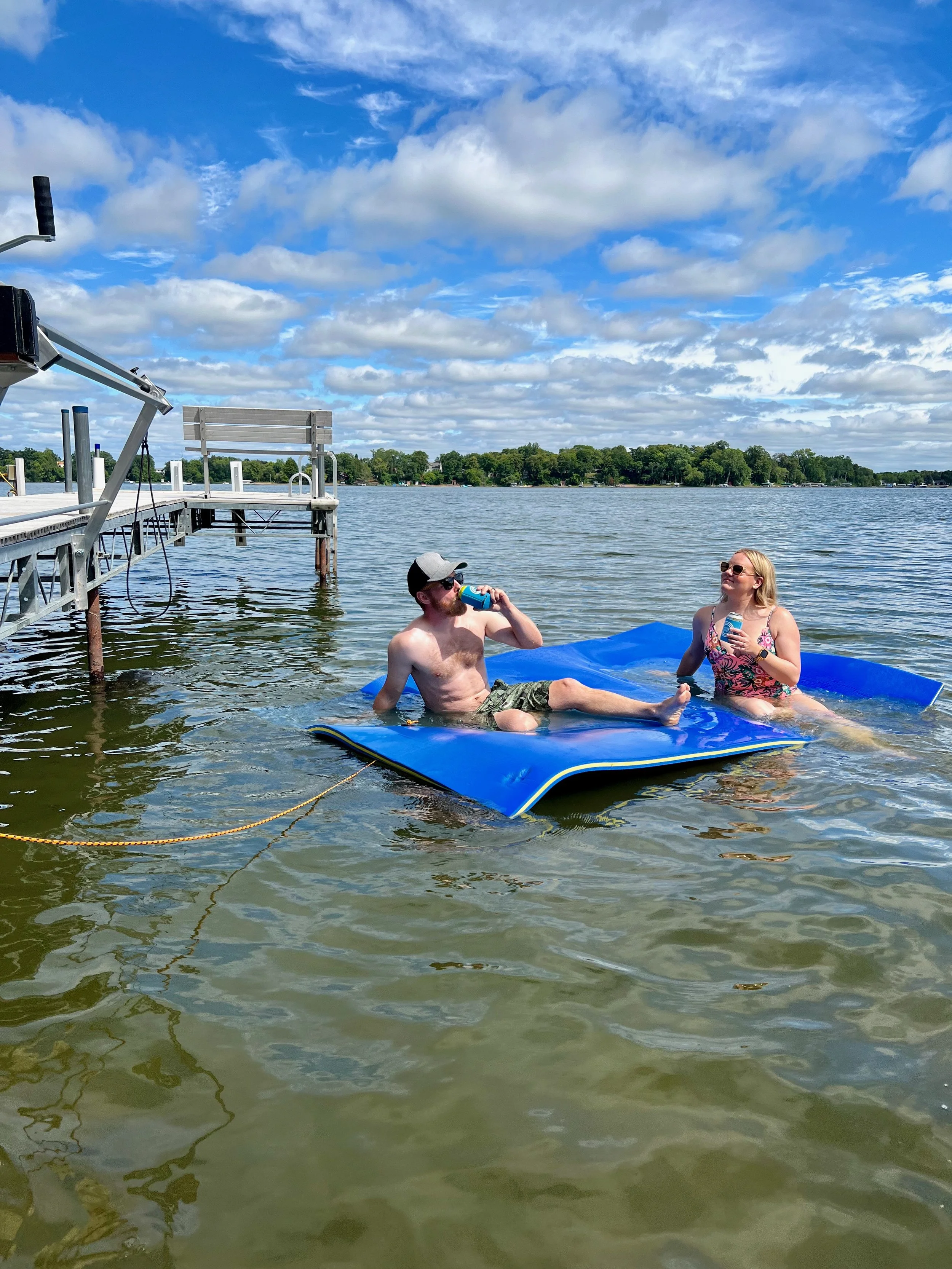 reel deal water mat storage on dock