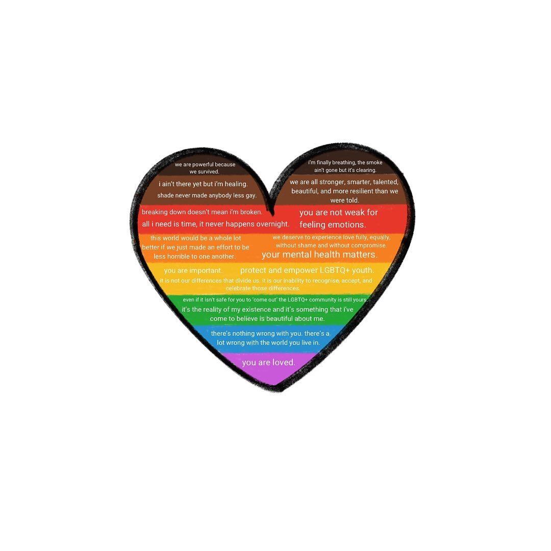 sending extra love to those who  struggle with love for themselves. 

above are a few quotes/statements from the LGBTQ+ community. 

pride isn&rsquo;t just about flags and rainbows.