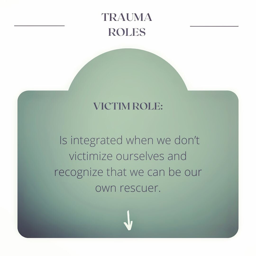 When we carry unresolved trauma, we often tend to cycle through four different trauma roles, until we learn how to integrate the roles. 

One of them is the victim role. Once we get aware and acknowledge where and how the trauma role pattern shows up