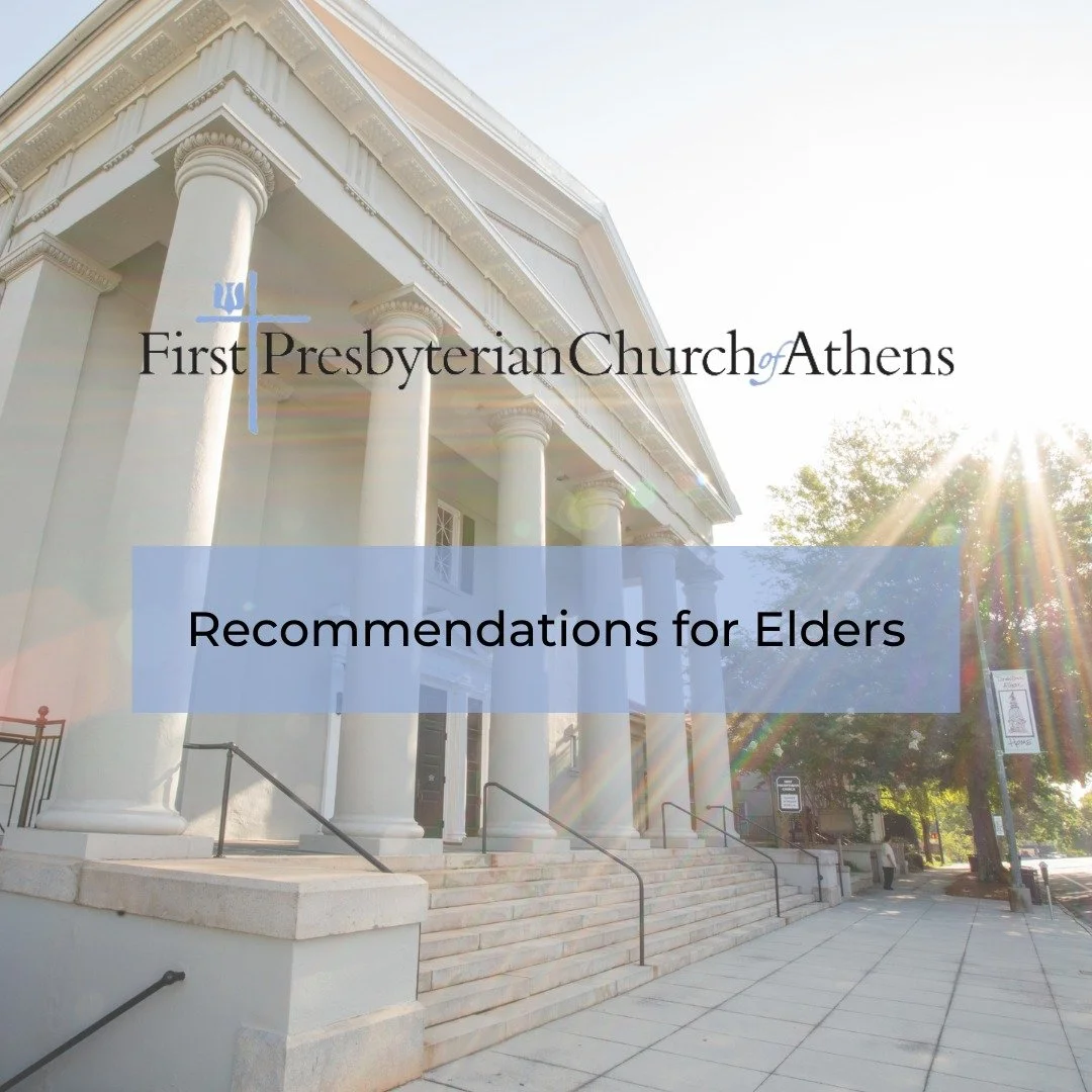 Recommendations for Elders

The Nominations and Elections Committee encourages your participation in the process for nominating Elders. Elders should be persons of faith, dedication, and good judgment. Their manner of life should be a demonstration o