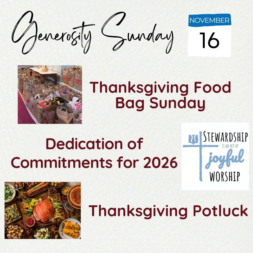 Celebrate Generosity, November 16

&quot;The earth is the LORD&rsquo;s, and everything in it -- the world, and all who live in it.&quot; Psalm 24:1

&ldquo;Stewardship is an act of joyful worship.&rdquo; This has been the theme of our ongoing convers