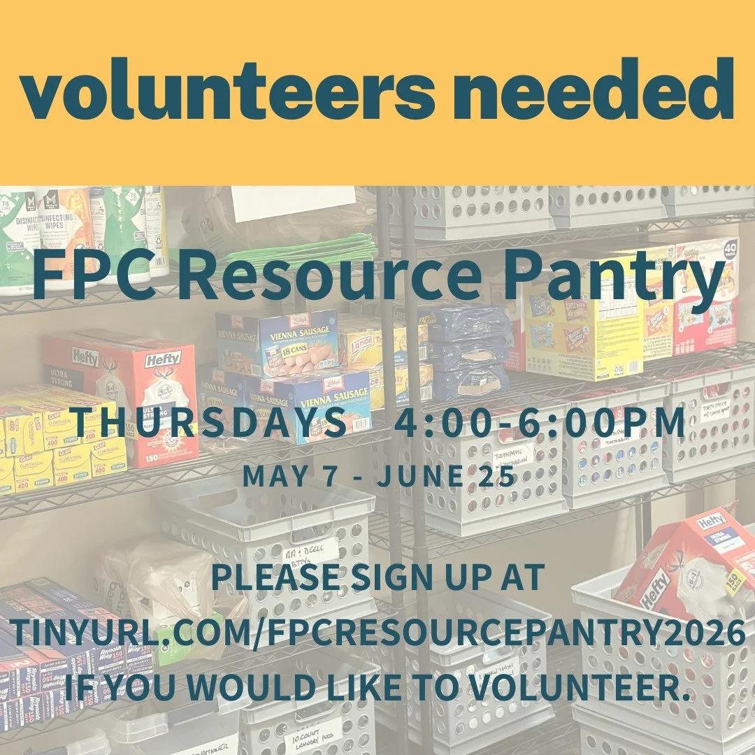 Matthew 25 Pantry Volunteers Needed - 1 spot left!

The Matthew 25 (M25) Commission will hold spring 2026 pantry distributions of such items as toilet paper, paper towels, batteries, lotion, cleaning products, aluminum foil, laundry soap etc., from 4