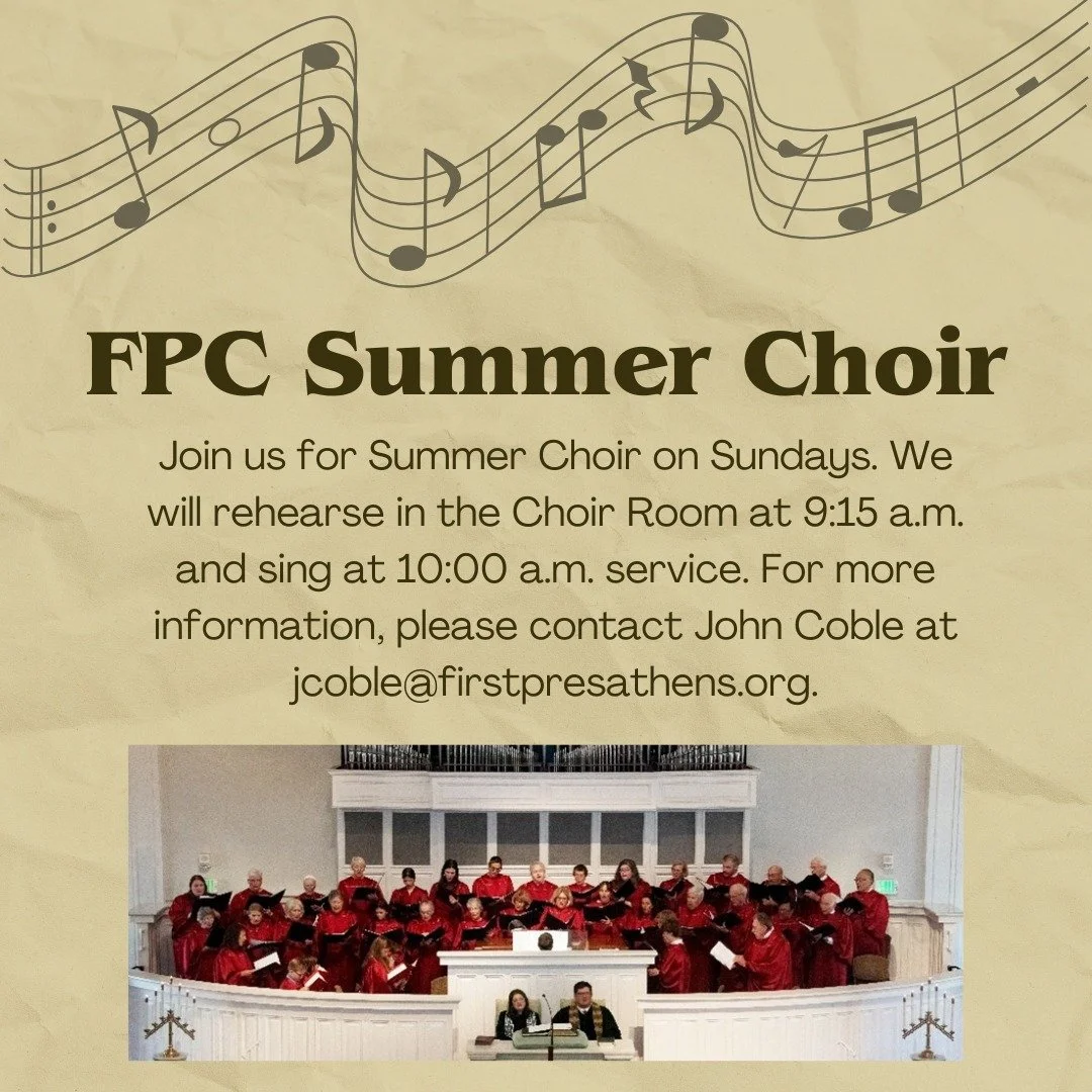Summer Choir

If you&rsquo;ve ever wondered what it&rsquo;s like to the sing in the choir, but have never done so, this may be a chance to give choir a &ldquo;test drive.&rdquo; If you would like to sing but can&rsquo;t make the commitment to Wednesd