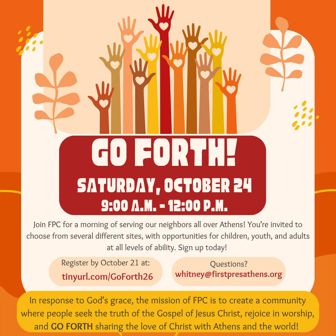 Go Forth! FPC Day of Service, October 24