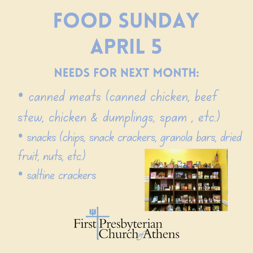 Food Sunday, April 5