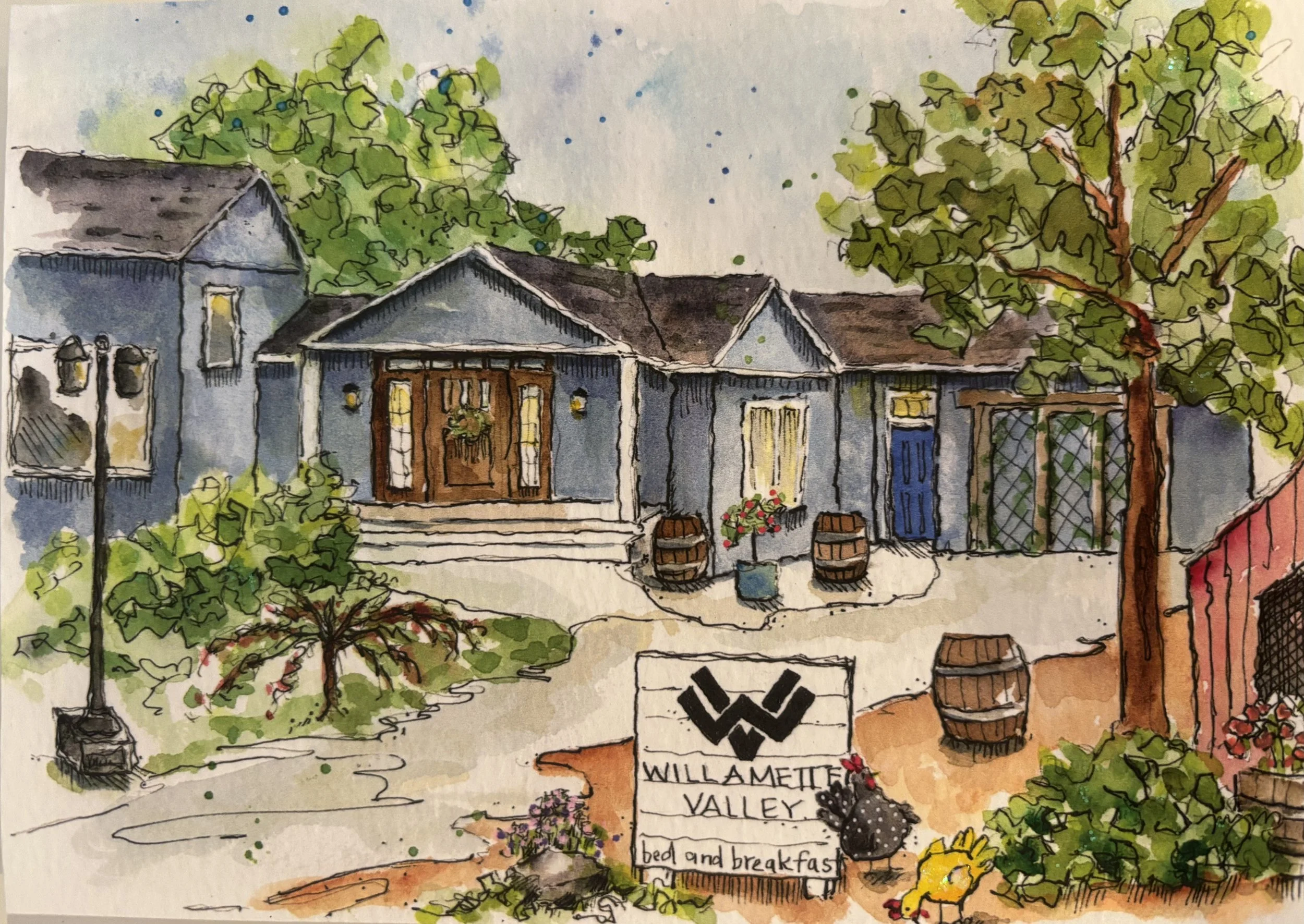 Willamette Valley B and B Limited Edition Print