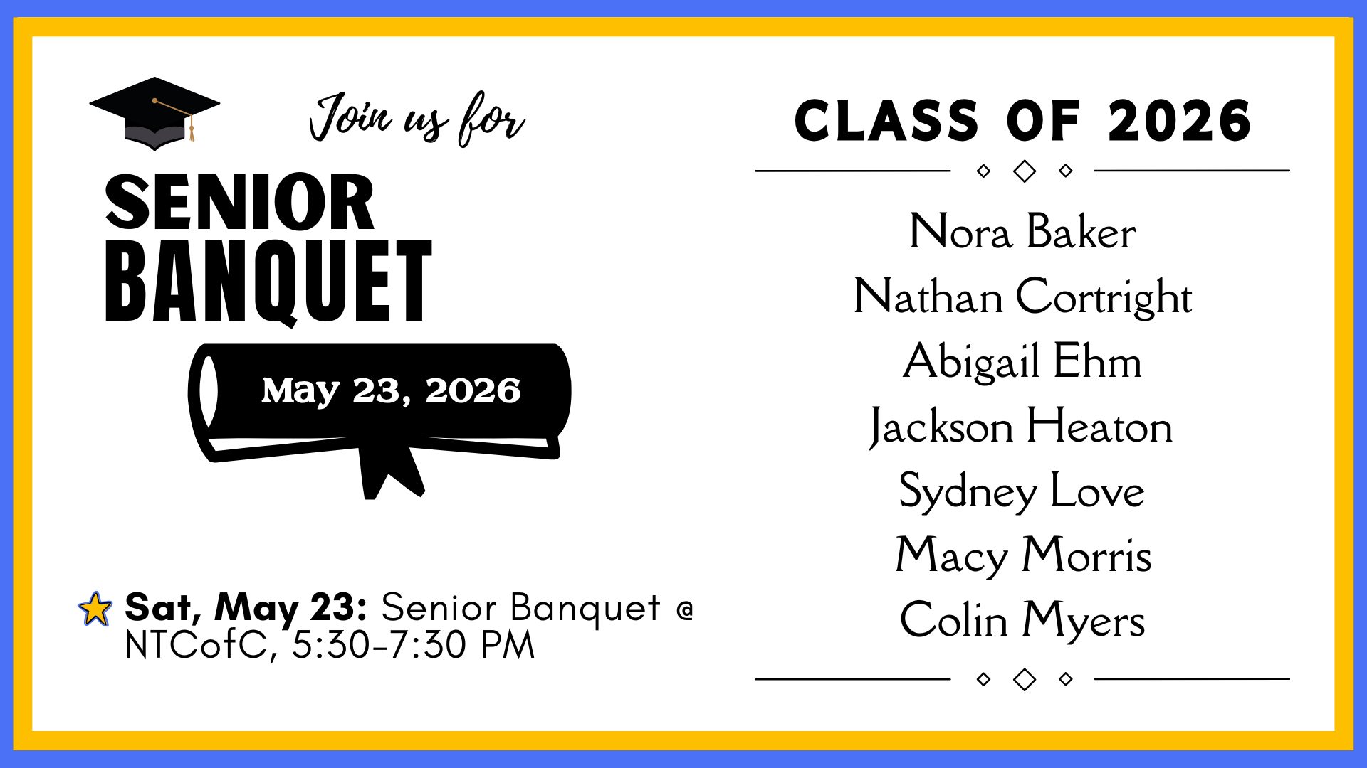 Dynamic Youth: Senior Banquet