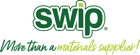 Swip logo with slogan 'More than a material supplier!'