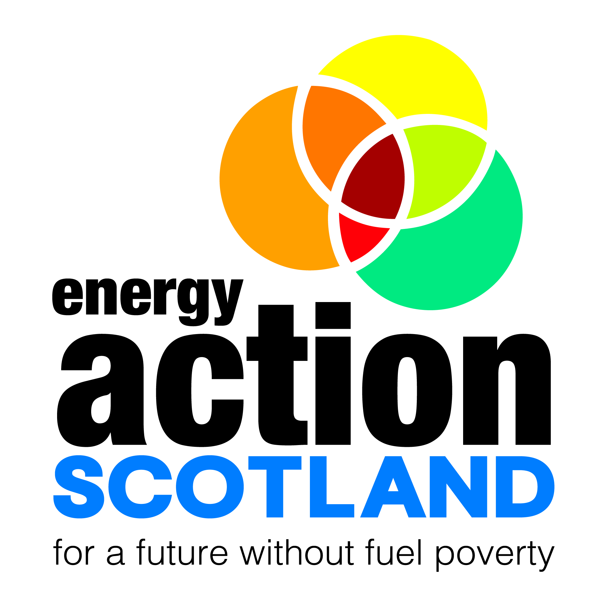 A logo with overlapping circles in yellow, green, orange, and red, and the text 'SCOTLAND' in blue beneath it.