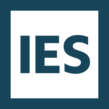 The IES logo with white text on a dark background.