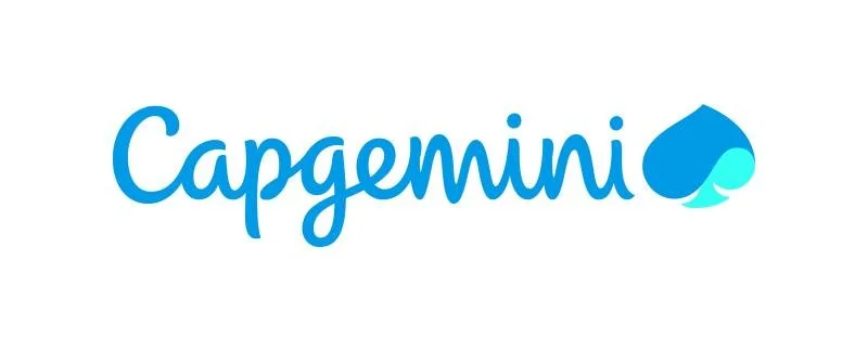 Capgemini logo with blue stylized wave symbol