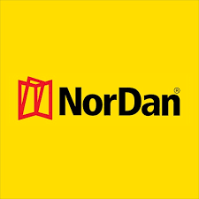 NordDan logo on a yellow background