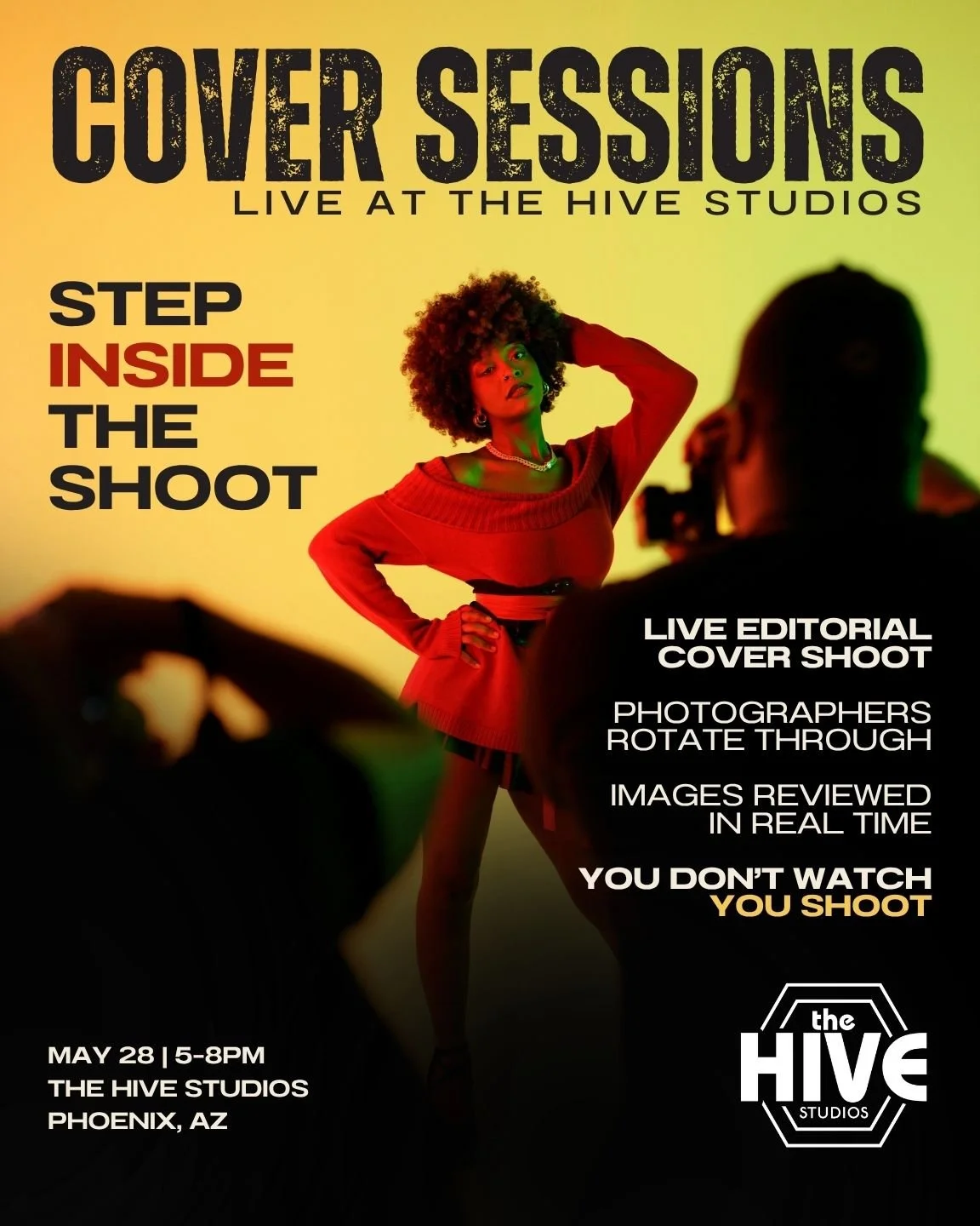 Behind the Scenes of a Real Editorial Cover Shoot at The Hive Studios