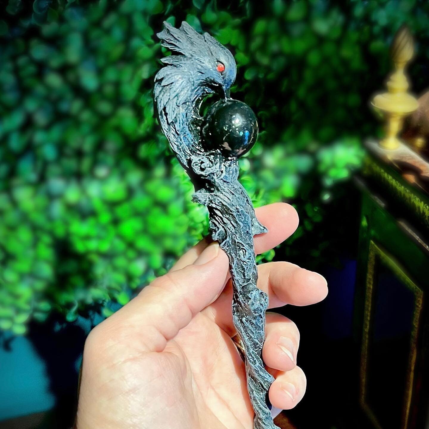 Raven and pentacle wands are back! 🪄Visit us today from 11-5 and make some magic! ✨