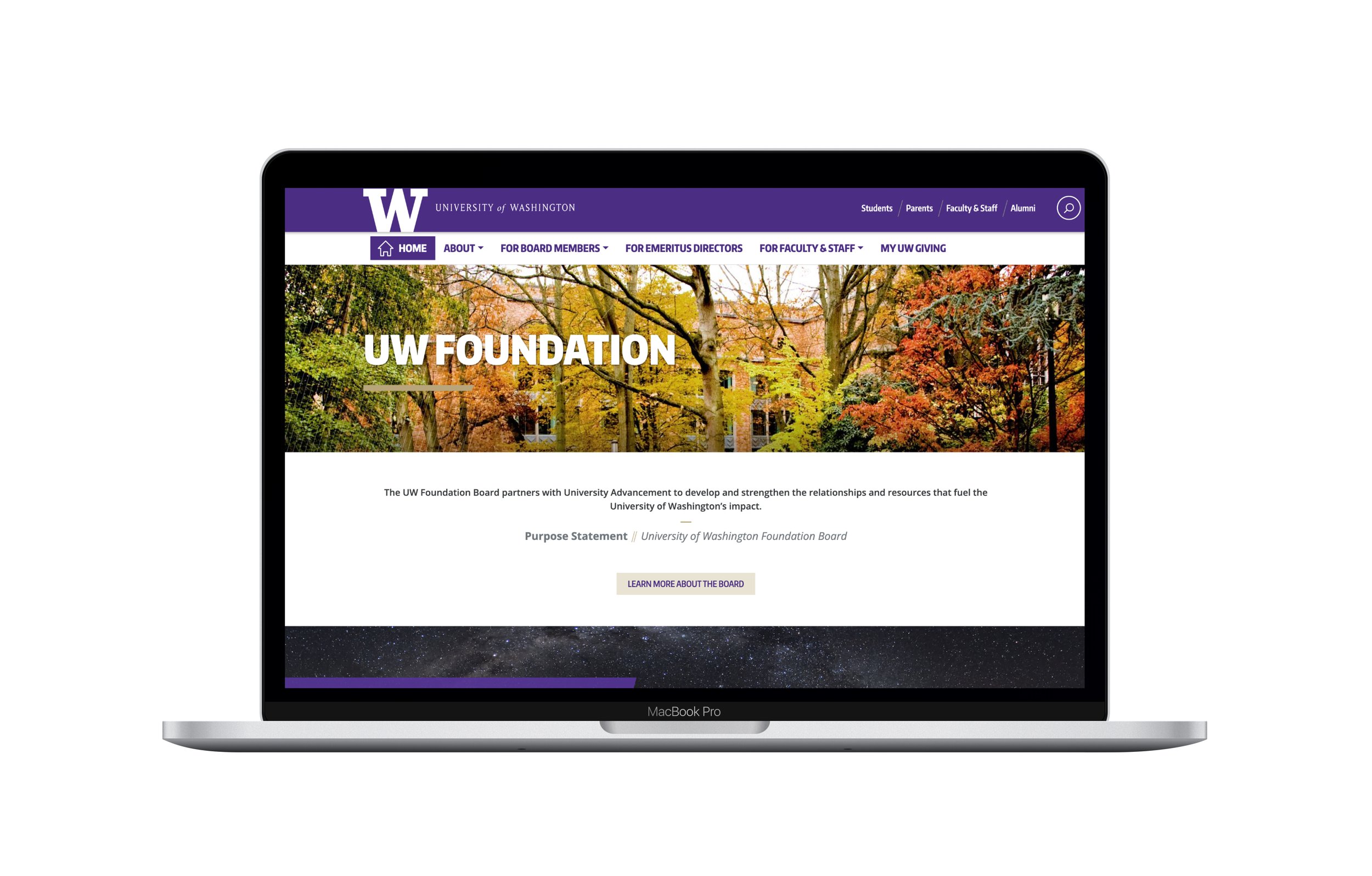 UW Foundation Board Site Redesign