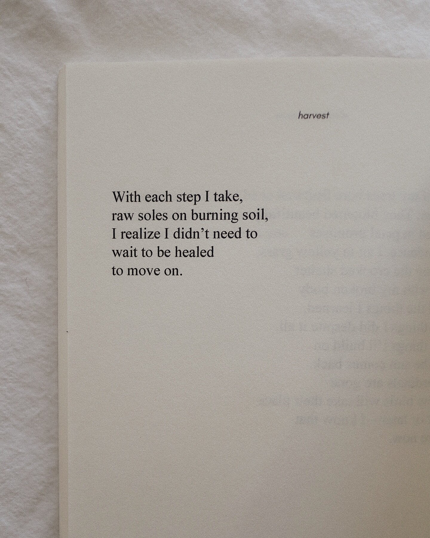 You can&rsquo;t heal in the same environment you got injured in the first place. So go, don&rsquo;t wait. 
An emotional &laquo;&nbsp;Fake It Until Your Make It&nbsp;&raquo;, if you will. 

〰️ from my poetry book Harvest, available now in stores and o