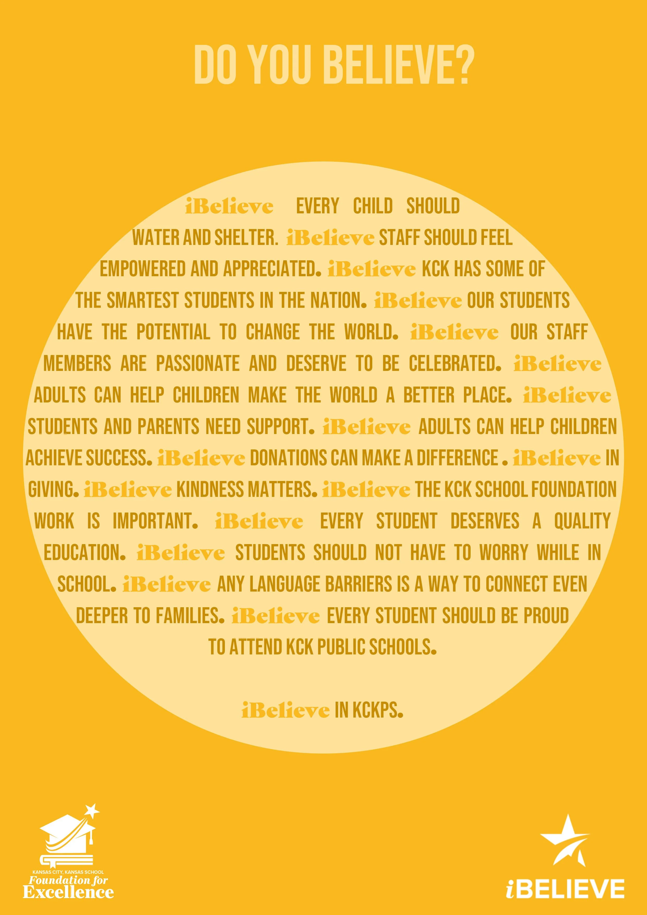 Multicolor iBelieve statementsYellow iBelieve Poster.jpg