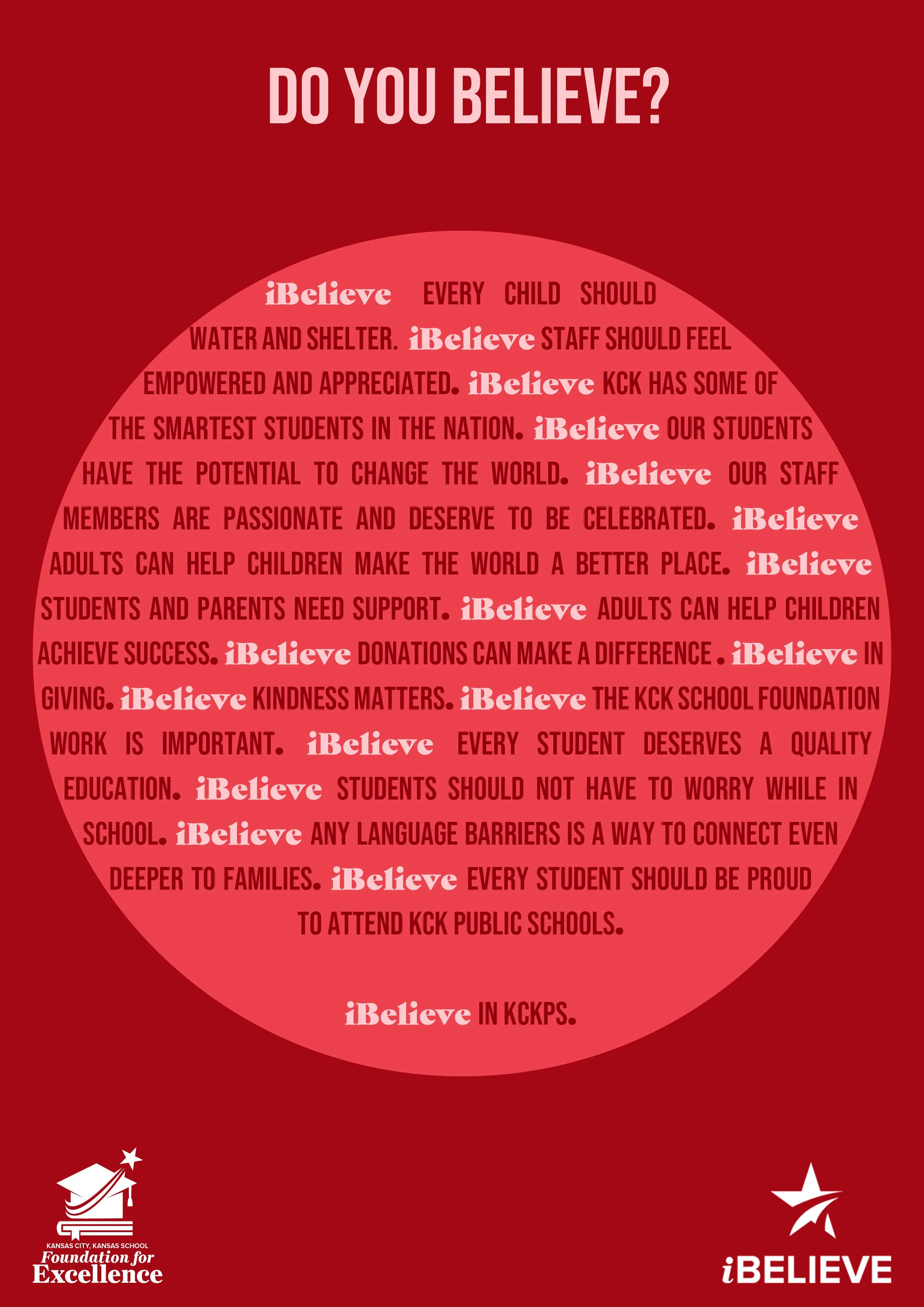 Multicolor iBelieve statementsRed iBelieve Poster.jpg
